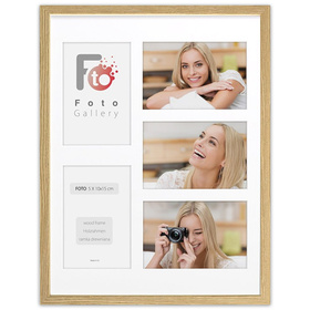 Ramka drewniana galeria passe-partout Natural 30x40 B - kolor naturalne drewno