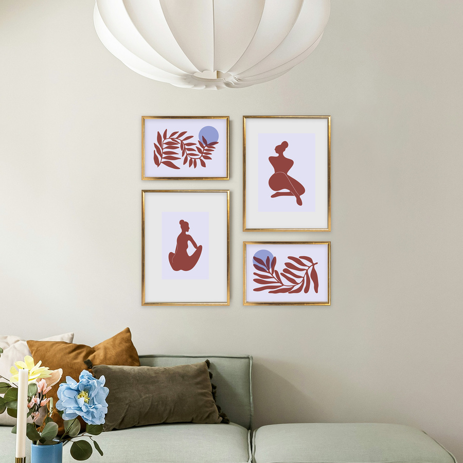 Zestaw złotych ramek galeria HIT 1 Z GF0003