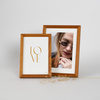 Ramka drewniana PINIA 3324, płaska fotoramka na zdjęcia, plakaty lub rysunki - kolor jasny brąz