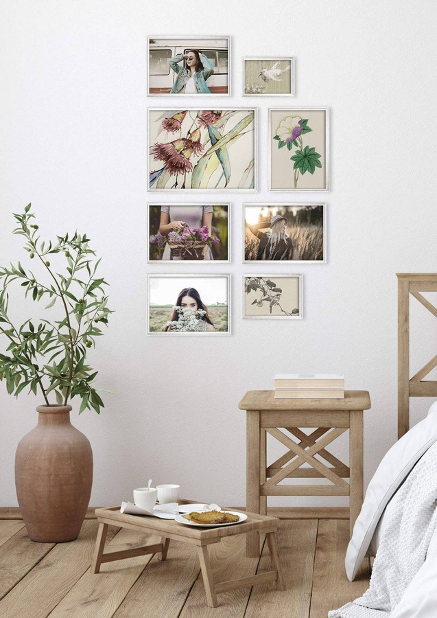 Zestaw srebrnych ramek galeria HIT 1 S GF0009