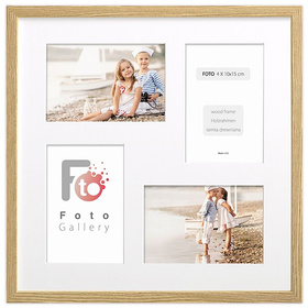 Ramka drewniana galeria passe-partout Natural 34x34 - kolor naturalne drewno