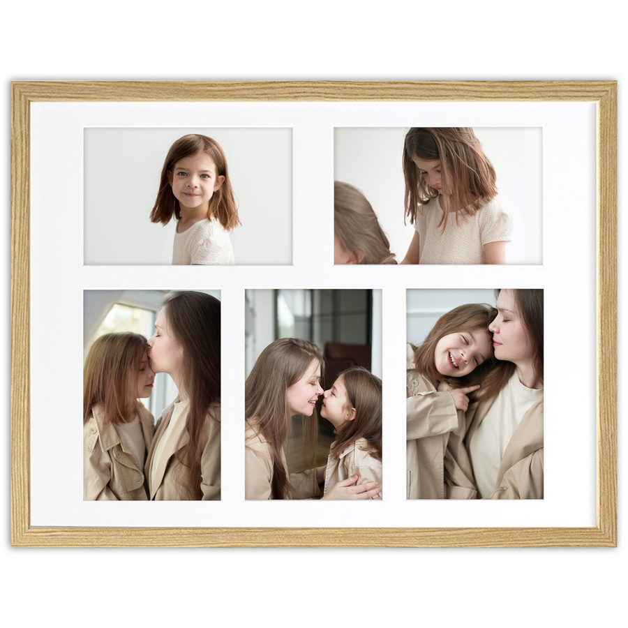Ramka drewniana galeria passe-partout Natural 30x40 B - kolor naturalne drewno