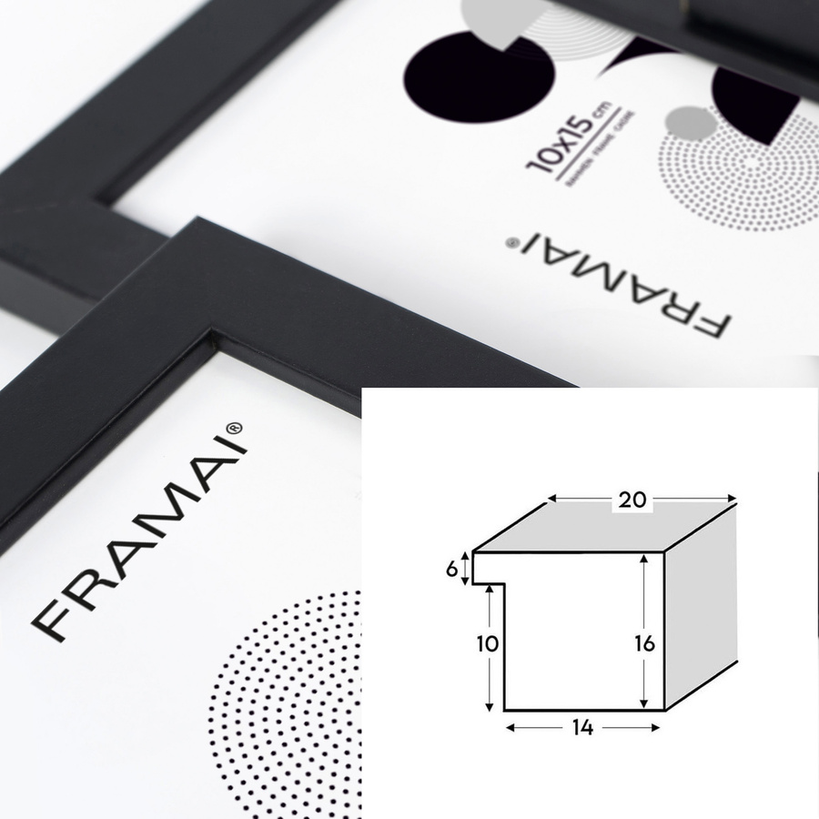 Multiramka MULTI HEN czarna ramka na zdjęcia