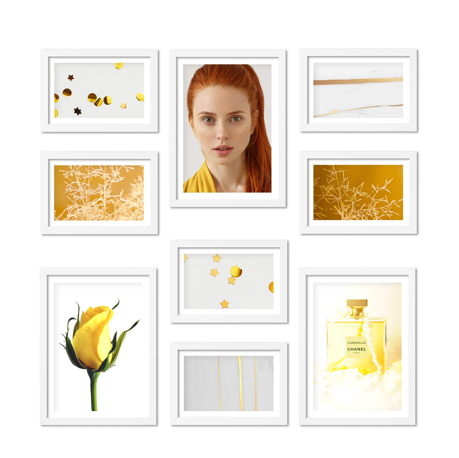 Zestaw ramek PINIA 1 GF0027 - galeria ramek na 9 zdjęć