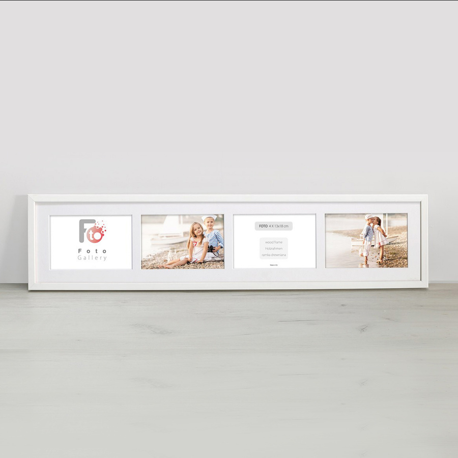 Ramka drewniana galeria passe-partout White 18x86 - kolor biały