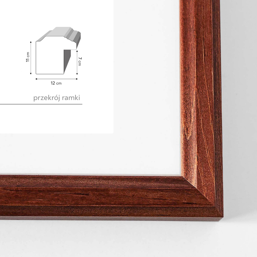 Galeria ścienna PRESTO 5 GF0001. Zestaw brązowych ramek na ścianę