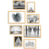 Galeria ścienna PINIA 0 GF0007. Zestaw naturalnych ramek na ścianę
