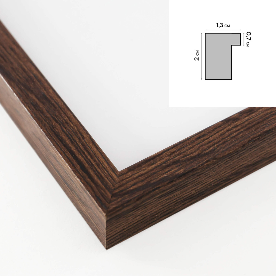 Brązowa ramka na zdjęcia FDM 6 w rozmiarze 40x60 cm