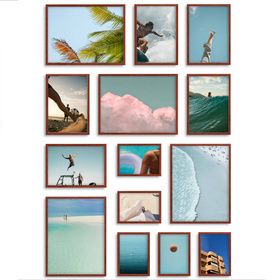 Galeria ścienna PRESTO 5 GF0001. Zestaw brązowych ramek na ścianę