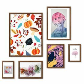 Zestaw brązowych ramek galeria 4 GF10 2x10x15 2x15x21 1x21x30 1x30x40