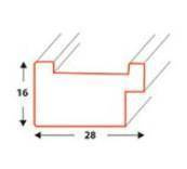 Ramka drewniana MARE 2056, fotoramka na zdjecia, plakaty lub obrazy w stylu shabby chic - kolor kremowy, przetarcia