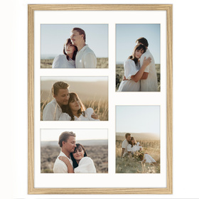 Foto galeria 30x40 cm na 5 zdjęcia o wymiarach 10x15 cm w dębowym kolorze