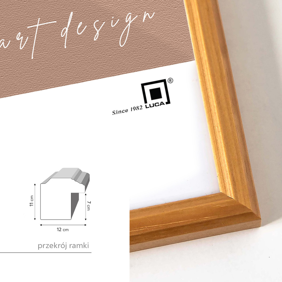 Zestaw ramek drewnianych PRESTO 2837 PAK 5 szt. - kolor naturalne drewno