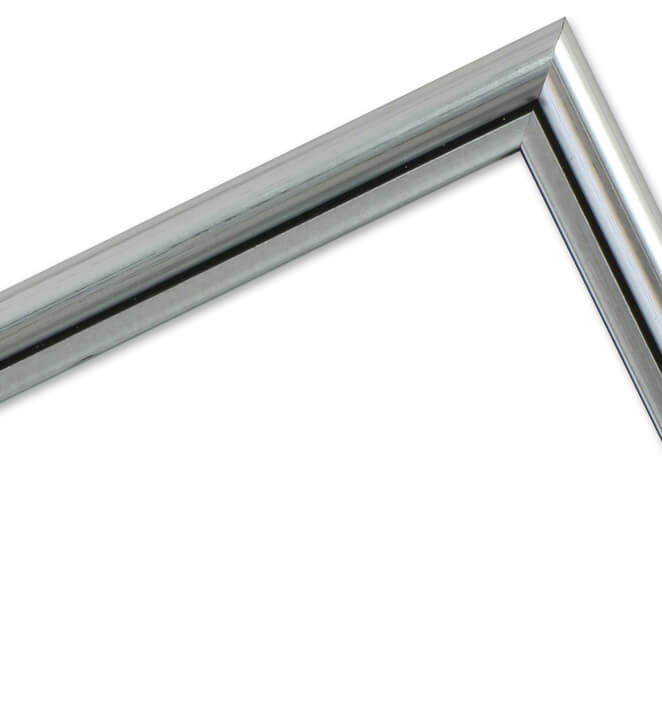 Ramka drewniana VELIA 1901, wąska obła fotoramka na zdjęcia, plakaty lub rysunki - kolor srebrny