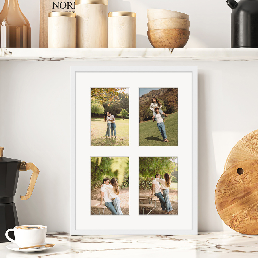 Foto galeria 30x40 cm na 4 zdjęcia o wymiarach 10x15 cm biała