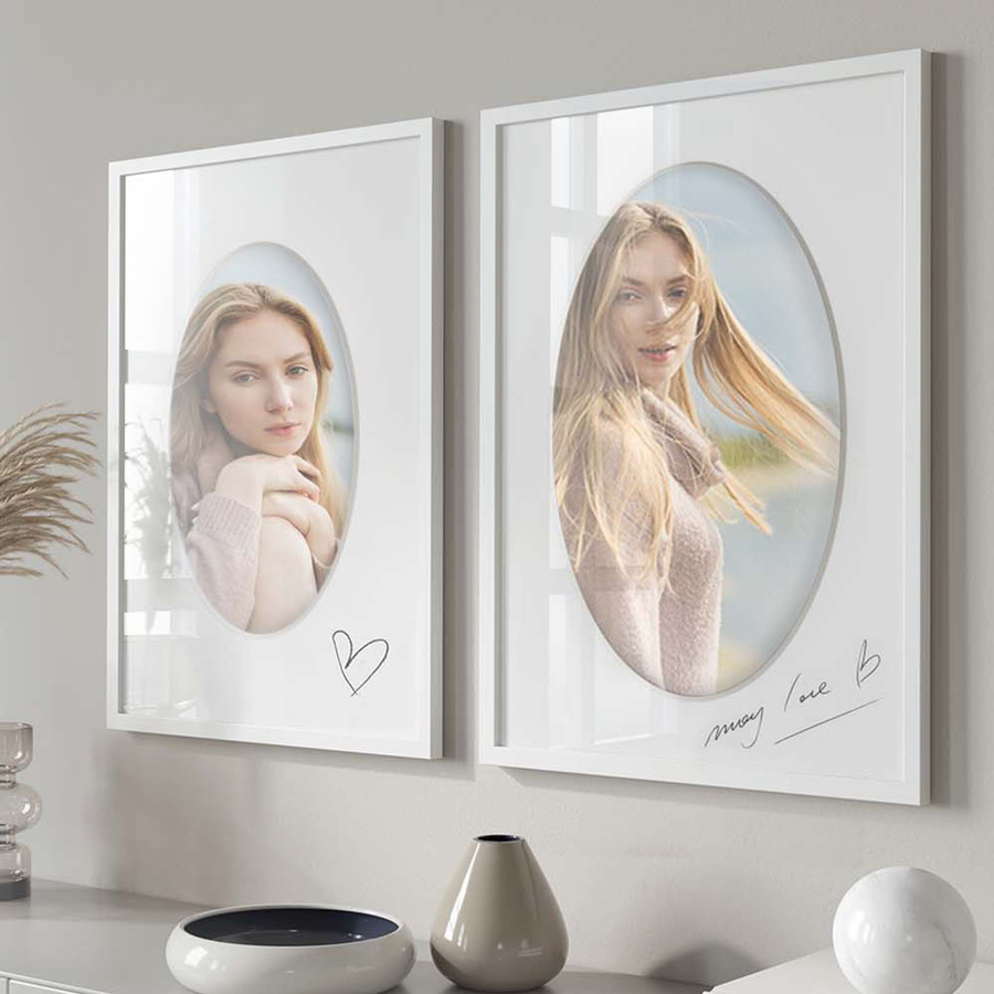 Passe partout 18x24 (13x18) BIAŁY OWAL SUPER WHITE LUCA Q5101