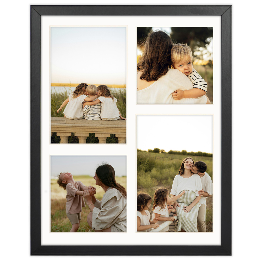 Foto galeria czarna 24x30 cm na 4 zdjęcia o wymiarach 10x15 cm 10x10 cm