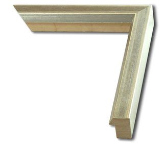 Rama do obrazów, zdjęć, plakatów oraz luster na wymiar LUCA #1395. Wysoka nowoczesna, drewniana oprawa - kolor srebro jasne