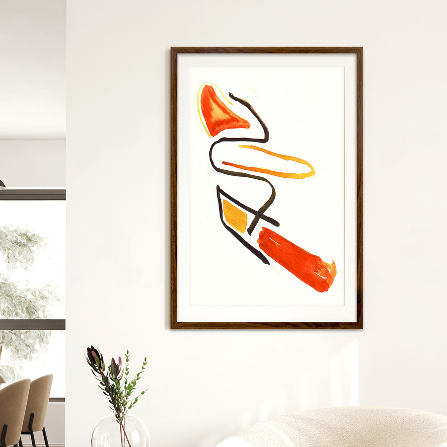 Brązowa ramka na zdjęcia w rozmiarze 40x60 cm