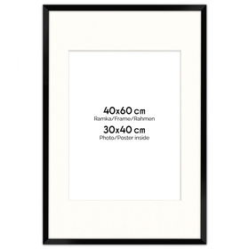 Czarna ramka na zdjęcia  w rozmiarze 50x70 cm