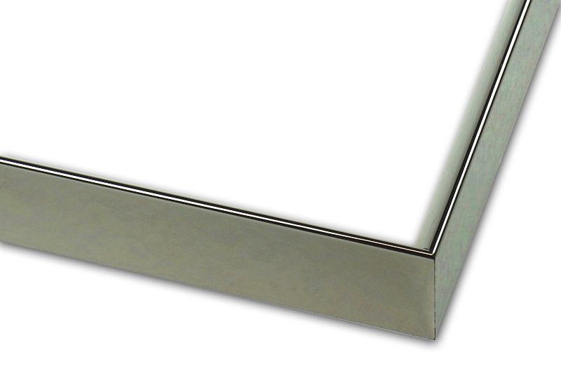 Rama do obrazów, zdjęć, plakatów oraz luster na wymiar LUCA #1489. Nowoczesna chrom, drewniana oprawa - kolor grafit szary