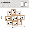 Multirama w dębowym kolorze MULTI HEN 01 na 9 zdjęć ramka na zdjęcia