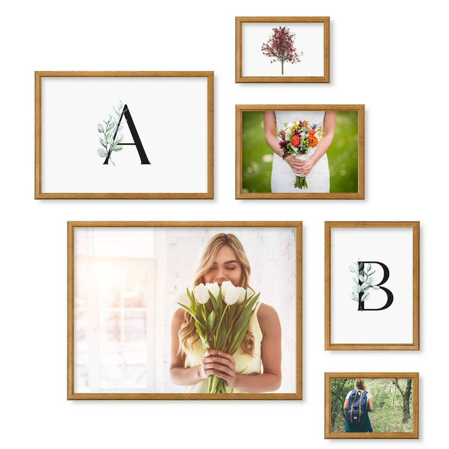 Zestaw dębowych ramek galeria 3 GF10 2x10x15 2x15x21 1x21x30 1x30x40