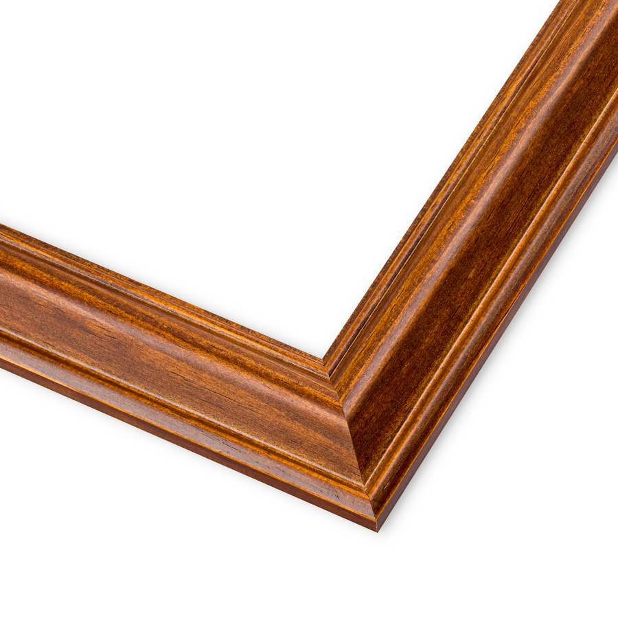 Rama do obrazów, zdjęć, plakatów oraz luster na wymiar LUCA #2811. Klasyczna profilowana, drewniana oprawa - kolor mahoń