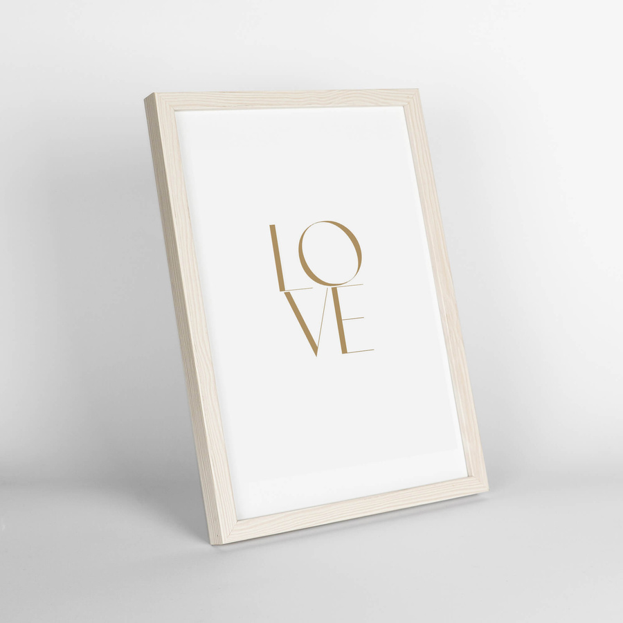 Biała ramka na zdjęcia z przetarciami FDM 5 w rozmiarze 30x40 cm