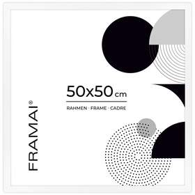 Biała ramka na zdjęcia  w rozmiarze 50x50 cm