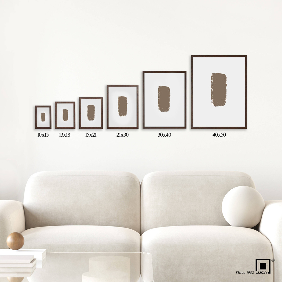 Zestaw 5 brązowych ramek na zdjęcia FDM 02 w rozmiarze 13x18 cm