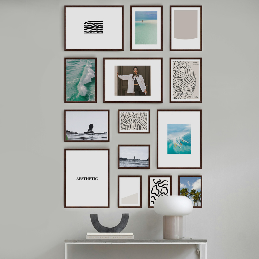 Zestaw brązowych ramek galeria HIT 4 GF0001