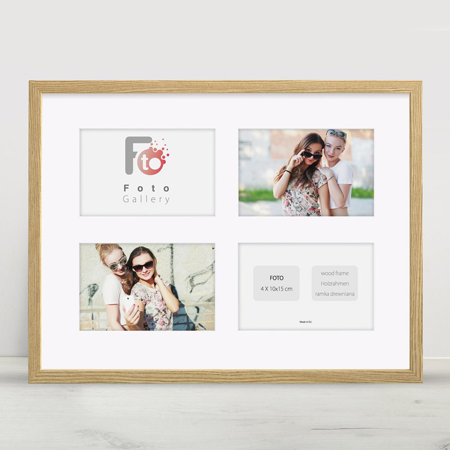 Ramka drewniana galeria passe-partout Natural 30x40 A - kolor naturalne drewno