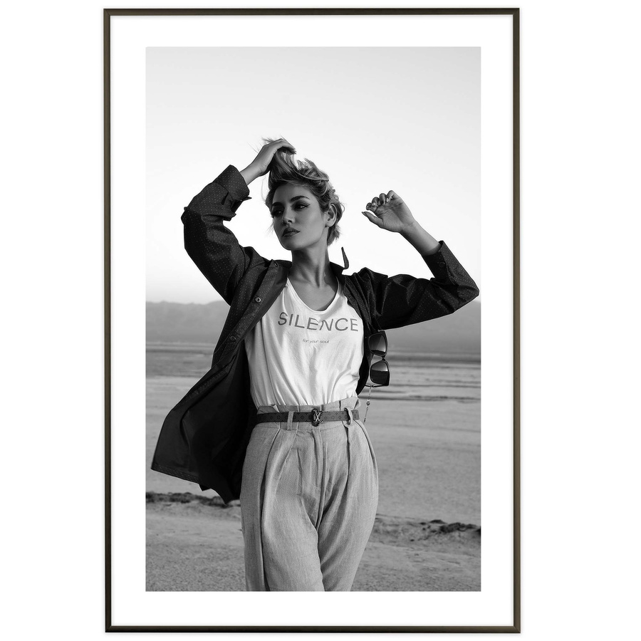 Ramka aluminiowa ROYALL 2 Czarna 62x93 cm