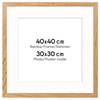 Naturalna ramka z passe partout na zdjęcia w rozmiarze 40x40 cm z passe partout 30x30 cm