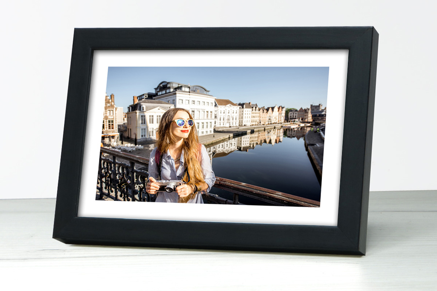Ramka drewniana ARMO 1890, nowoczesna fotoramka na zdjęcia, plakaty lub rysunki - kolor czarny
