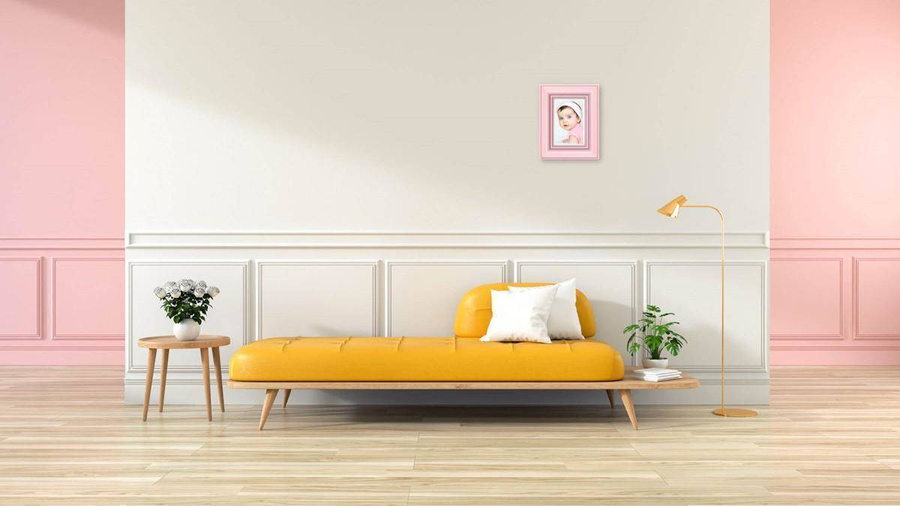 Ramka drewniana FAVARO 2141, nowoczesna fotoramka na zdjęcia, plakaty lub obrazy - kolor różowy