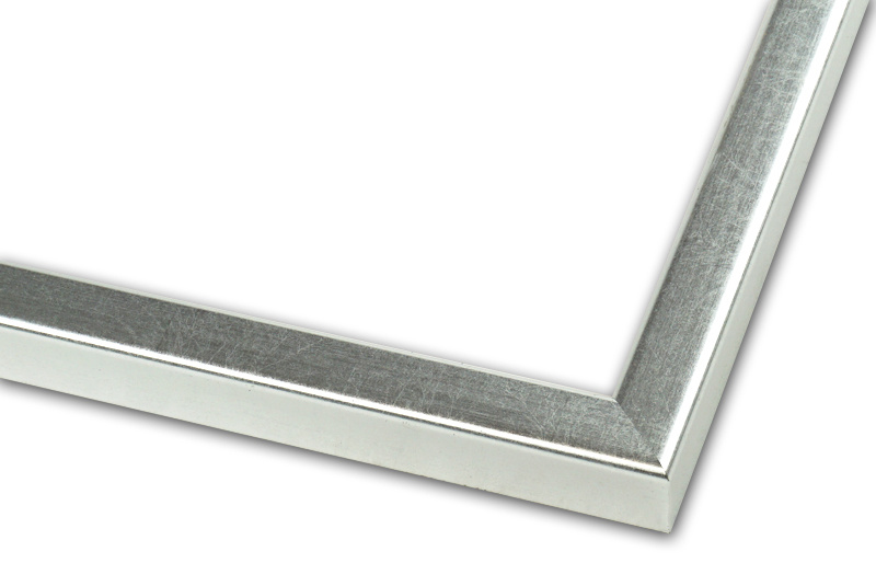 Rama do obrazów, zdjęć oraz plakatów na wymiar LUCA #1981. Nowoczesna prosta, drewniana oprawa - sztab kolor jasne srebro