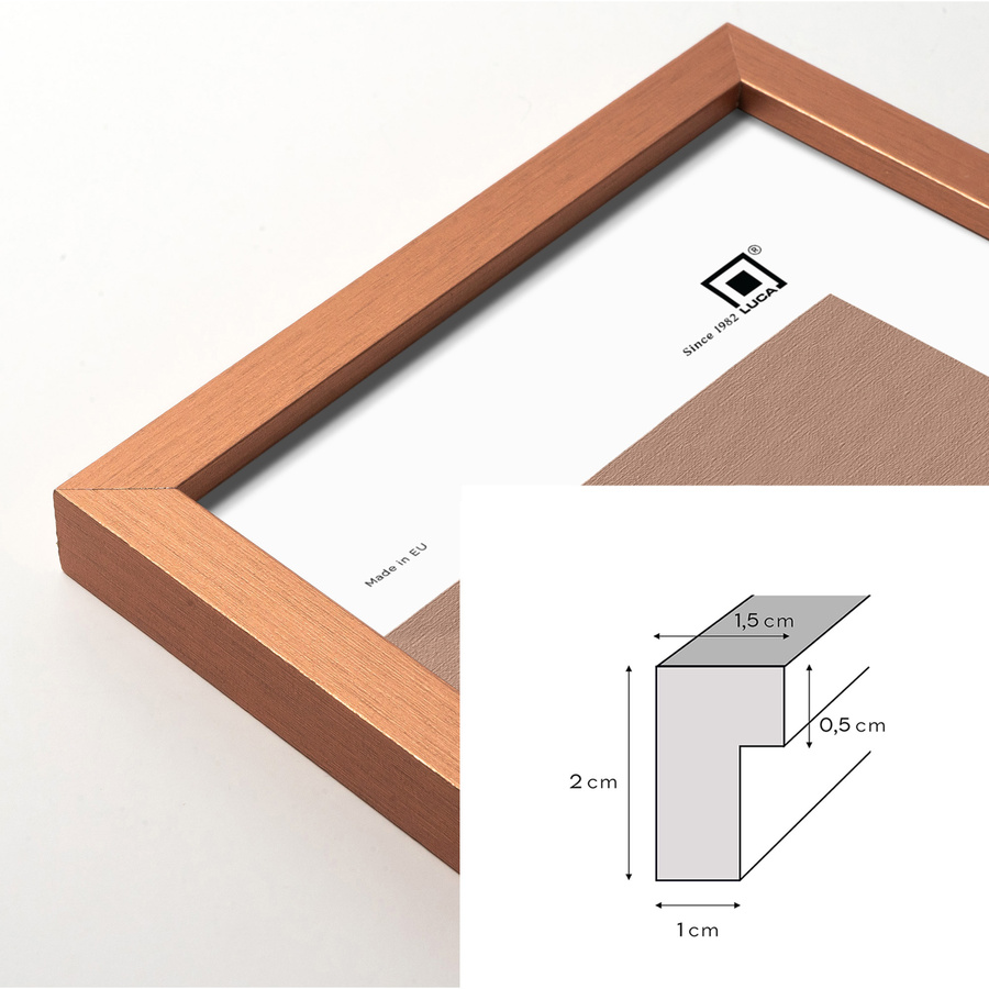 Miedziana ramka na zdjęcia LUX M w rozmiarze 40x60 cm