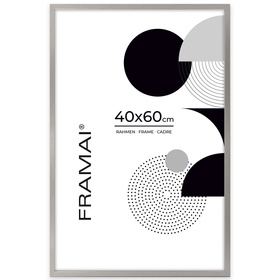 Srebrna ramka na zdjęcia w rozmiarze 40x60 cm