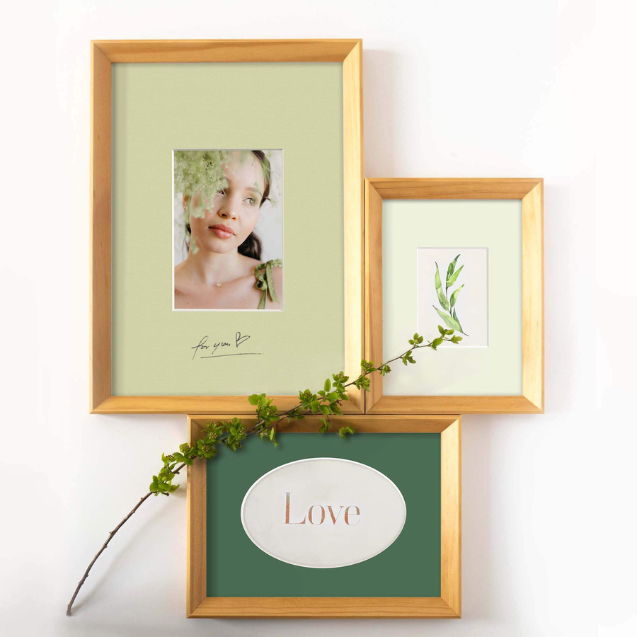 Passe partout 18x24 (15x21) ZIELONE PISTACHIO - LUCA Q5502