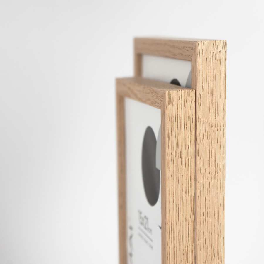 Ramka z drewna dębowego na zdjęcia 3 szt. OAK 21x29,7 cm