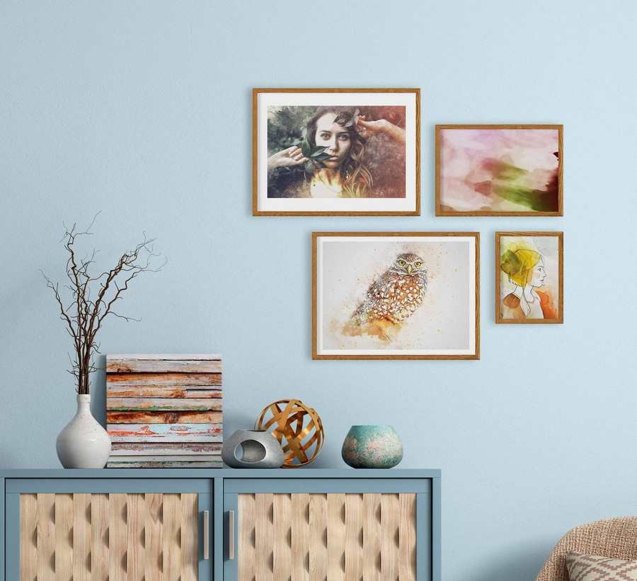 Zestaw dębowych ramek galeria HIT 33 GF0008