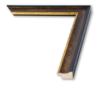 Rama do obrazów, zdjęć oraz plakatów na wymiar LUCA #266. Prosta klasyczna, drewniana oprawa - holkiel starzony, kolor brąz