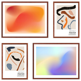 Galeria ścienna PRESTO 5 GF0003. Zestaw brązowych ramek na ścianę