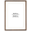 Brązowa ramka z passe partout na zdjęcia w rozmiarze 50x70 cm z okienkiem passe partout 40x60 cm