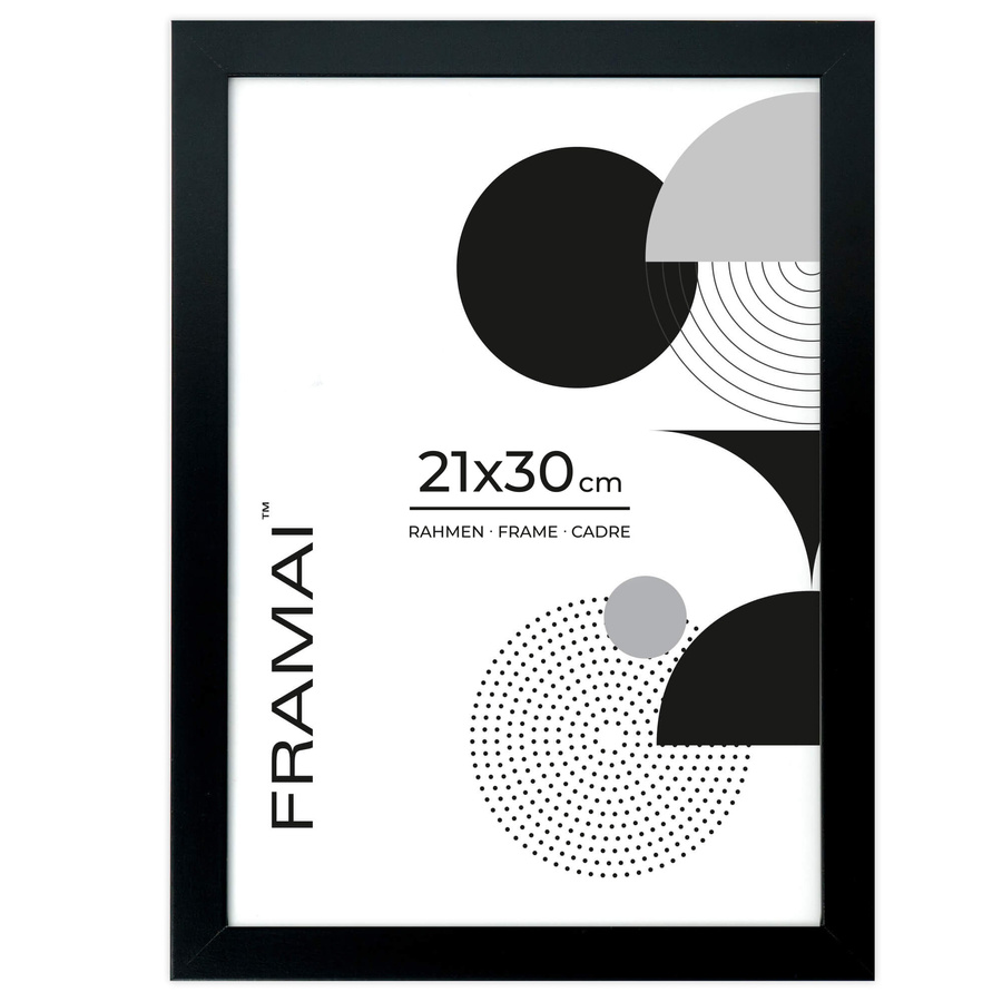 Czarna ramka na zdjęcia w rozmiarze 21x30 cm