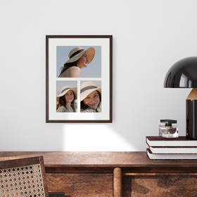 Foto galeria 30x40 cm na 3 zdjęcia o wymiarach 10x15 cm 15x21 cm brązowa