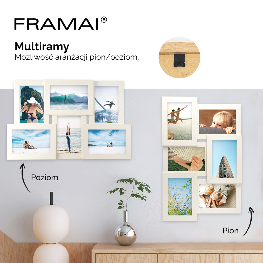 Multiramka MULTI HEN biała ramka na zdjęcia