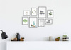 Galeria ścienna PINIA 05 GF0007. Zestaw szarych ramek na ścianę